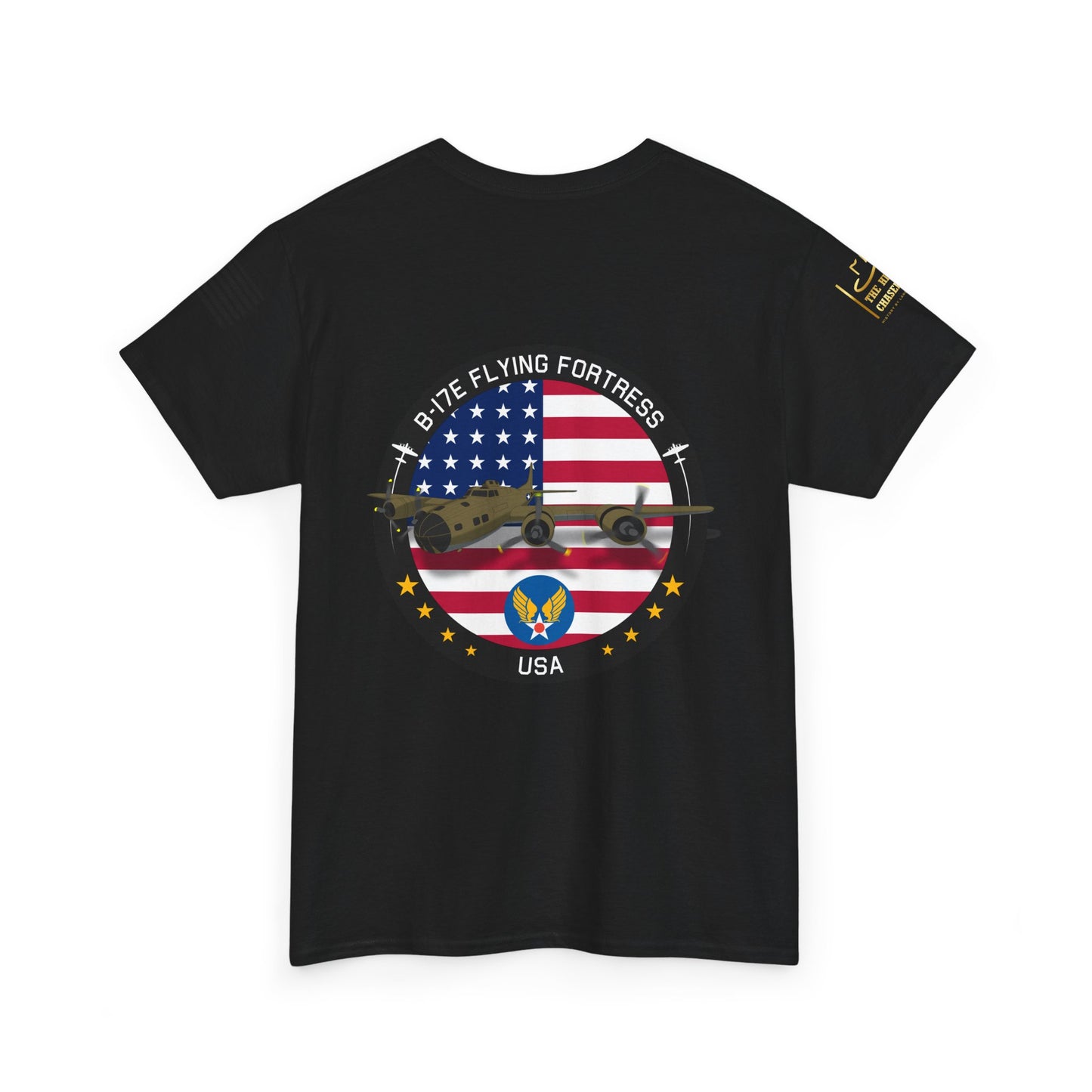 B-17 Flying Fortress Retro USA Military Graphic T-Shirt