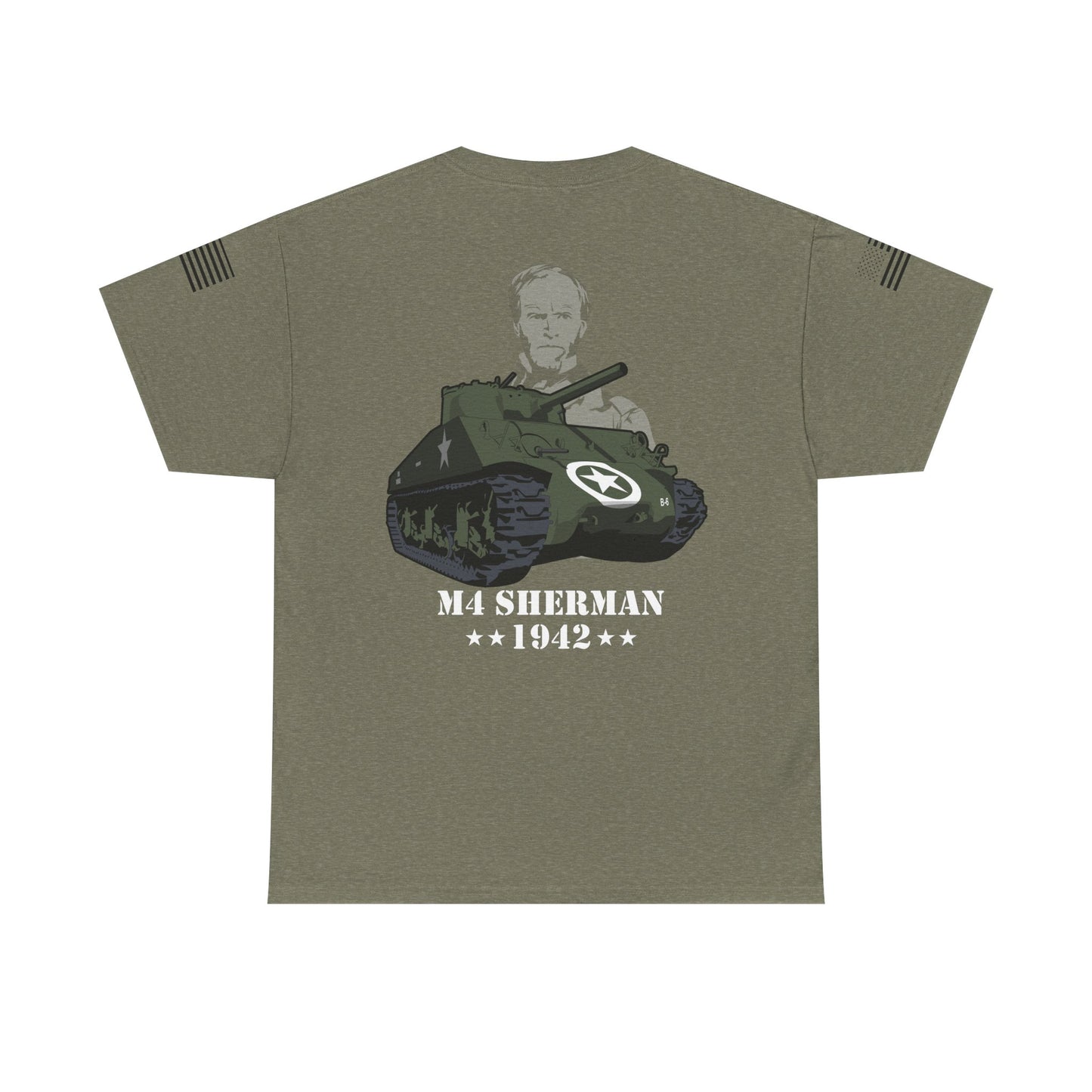 M4 Sherman Tank Vintage Military Tank Back Tee