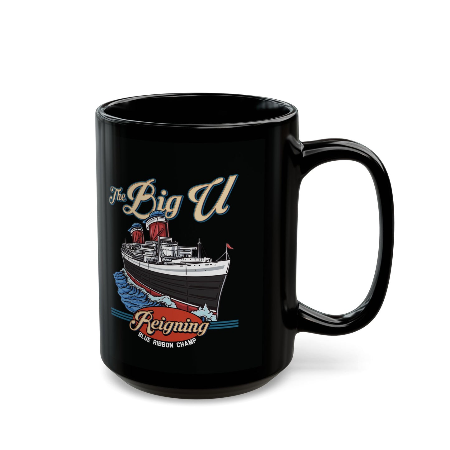 The Big U Black Mug (15oz)