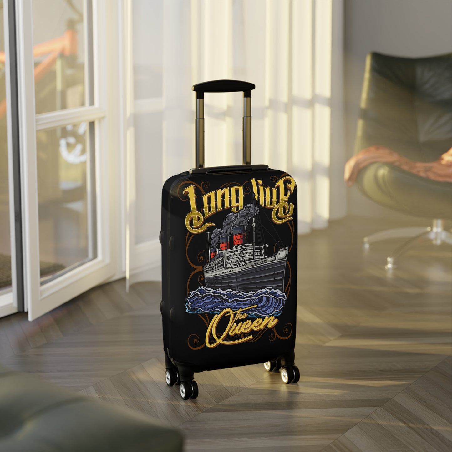 Long Live the Queen Luggage Cover (Black)