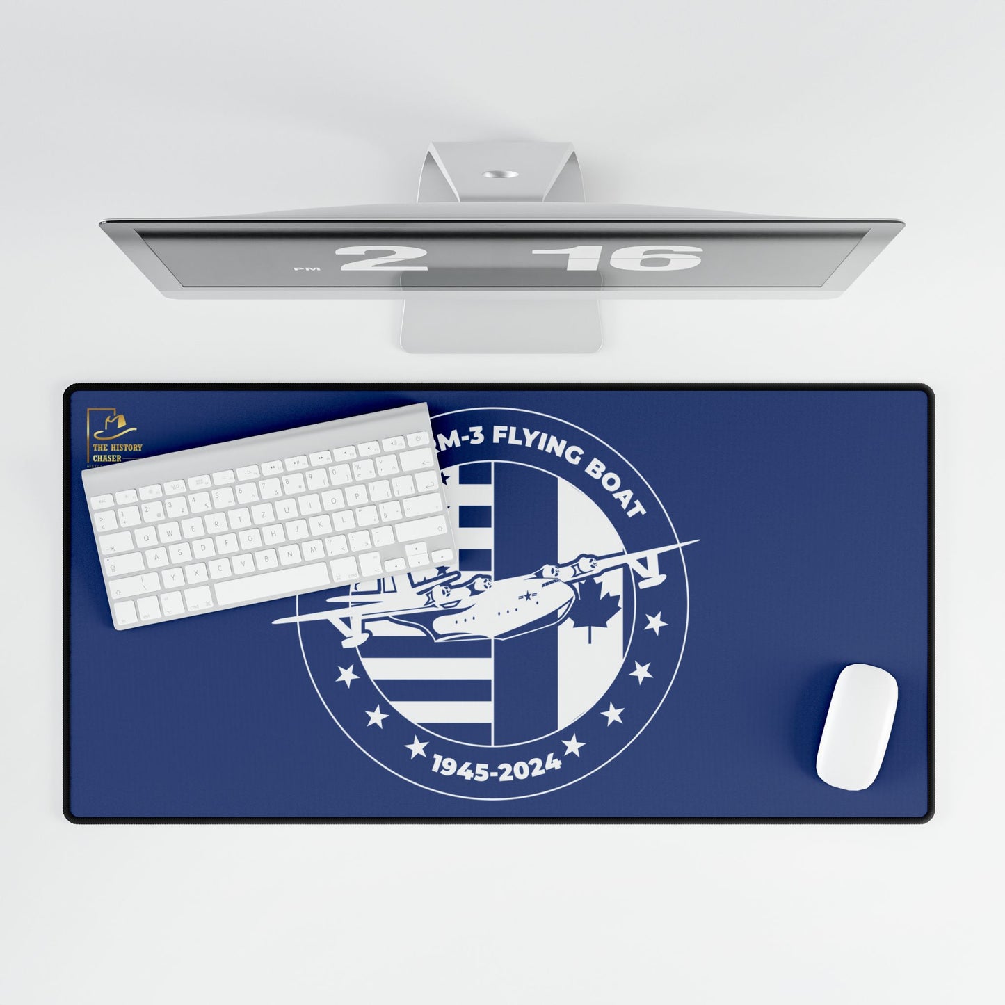 Mars Flying Boat Desk Mat (Blue)