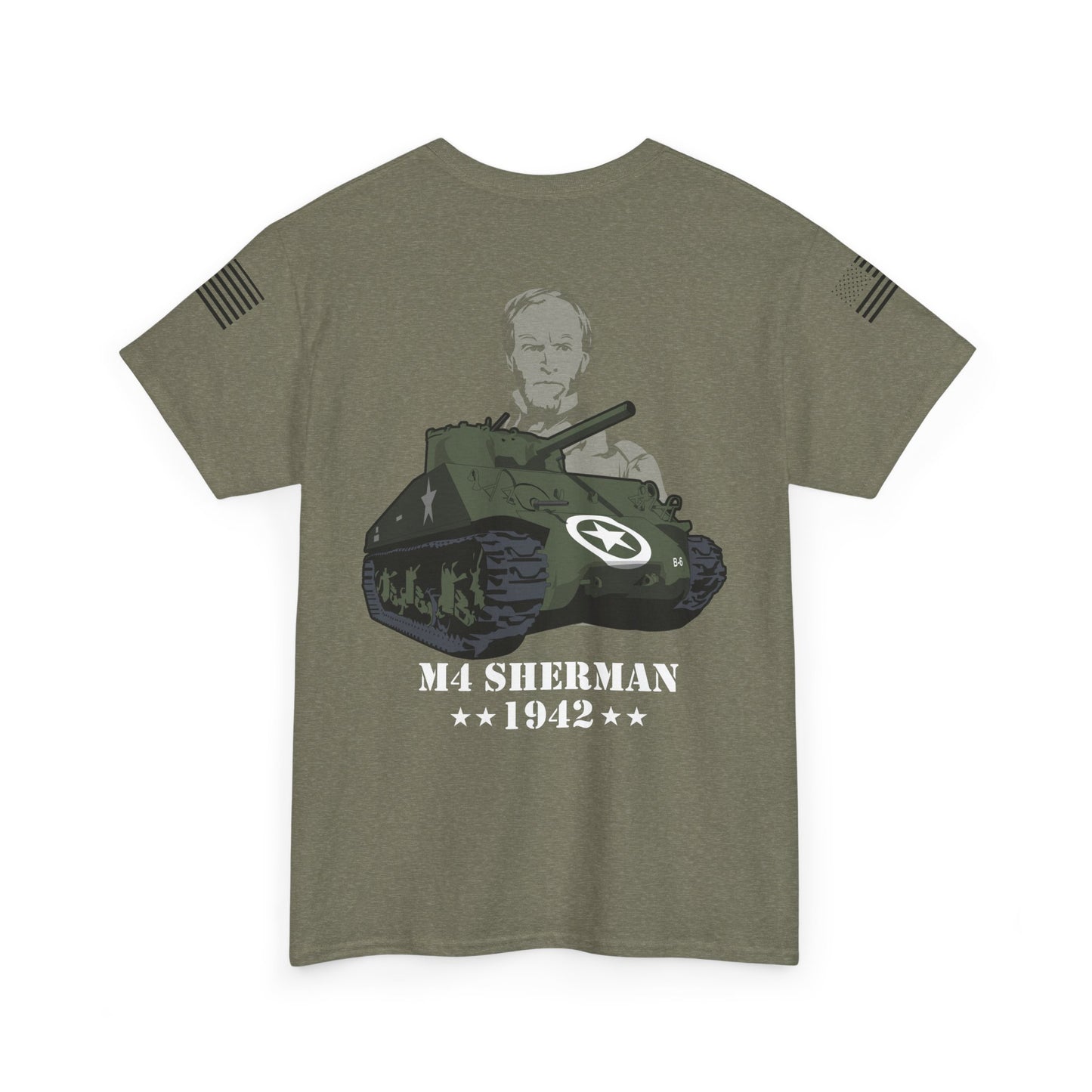 M4 Sherman Tank Vintage Military Tank Back Tee