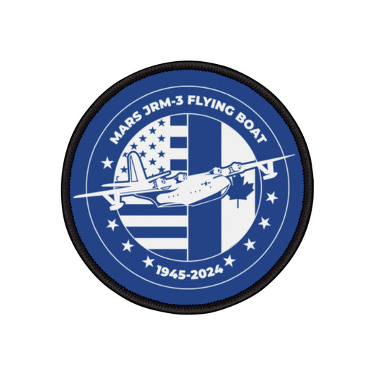 Martin Mars Flying Boat Iron-On (Blue) Patch – A Tribute to Aviation’s Legendary Giant
