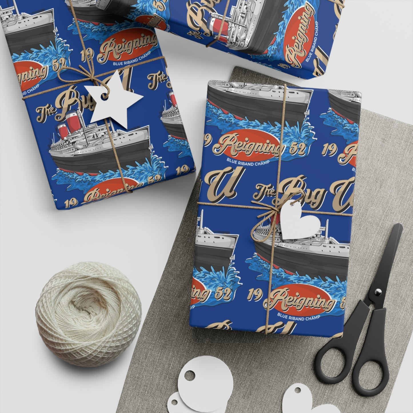 Big U  Gift Wrapping Paper Sheets, 1pc