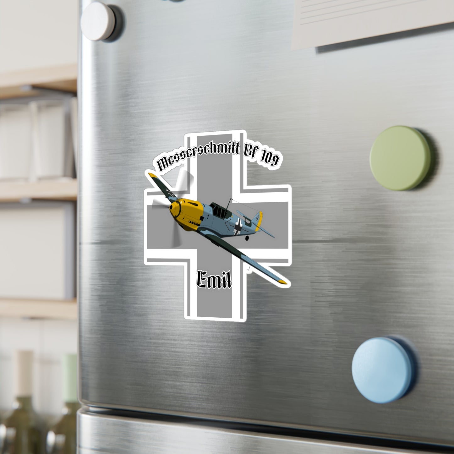 Messerschmitt BF-109 Emil Sticker | Perfect for Aircraft Enthusiasts, 1945-2024