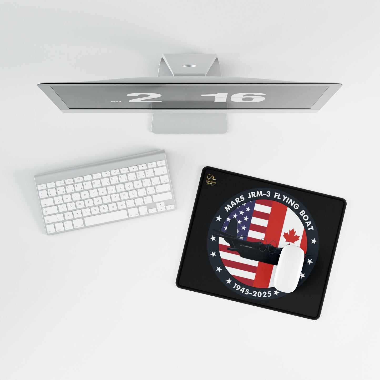Mars Flying Boat Desk Mat (Blue)
