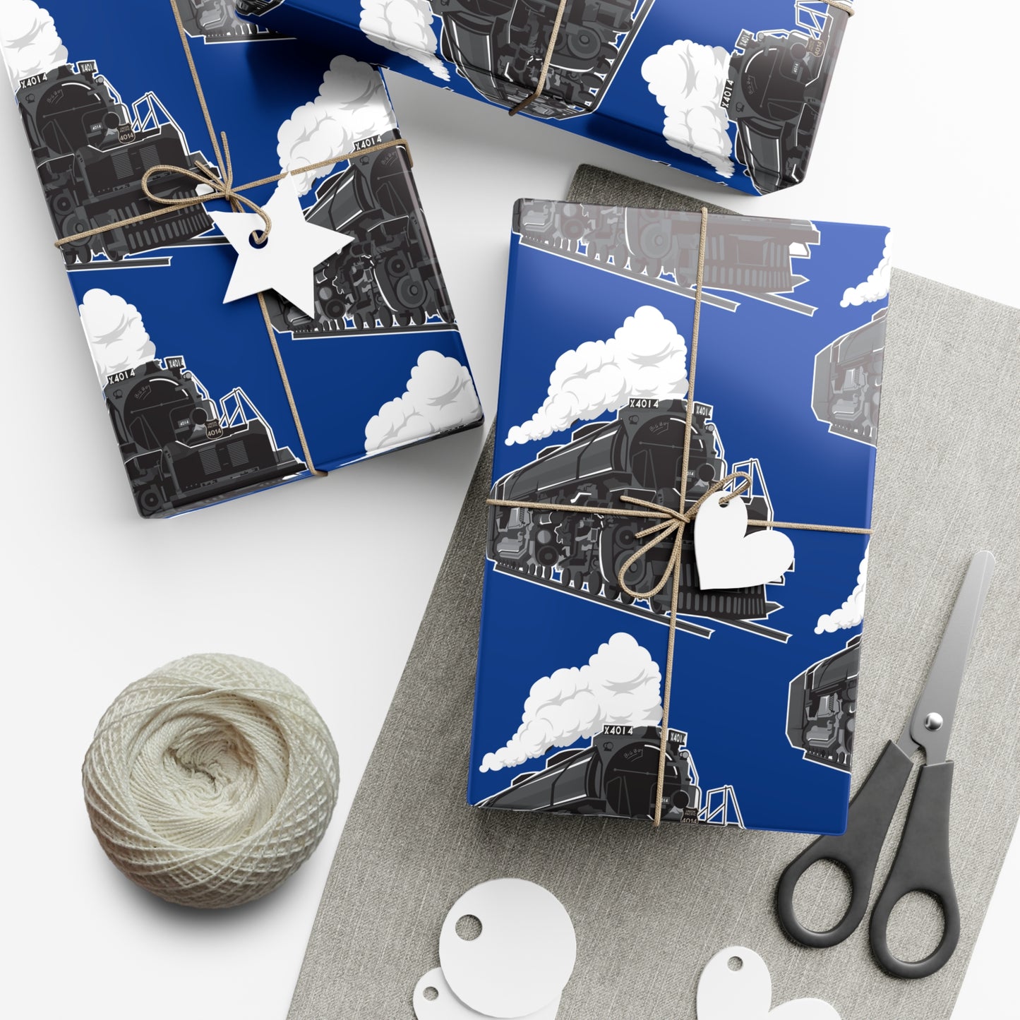 Vintage Train Big Boy Gift Wrap Paper - Perfect for Holidays & Celebrations