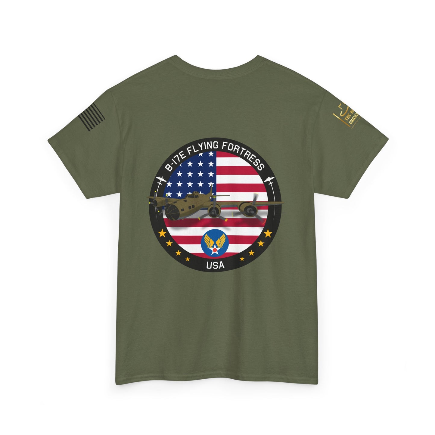 B-17 Flying Fortress Retro USA Military Graphic T-Shirt