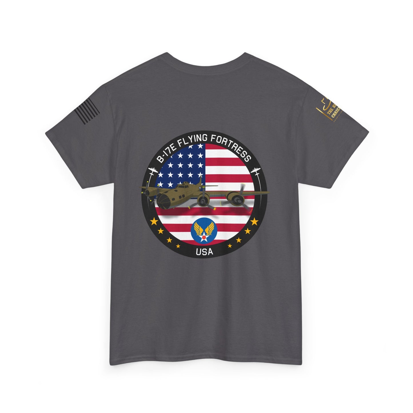 B-17 Flying Fortress Retro USA Military Graphic T-Shirt