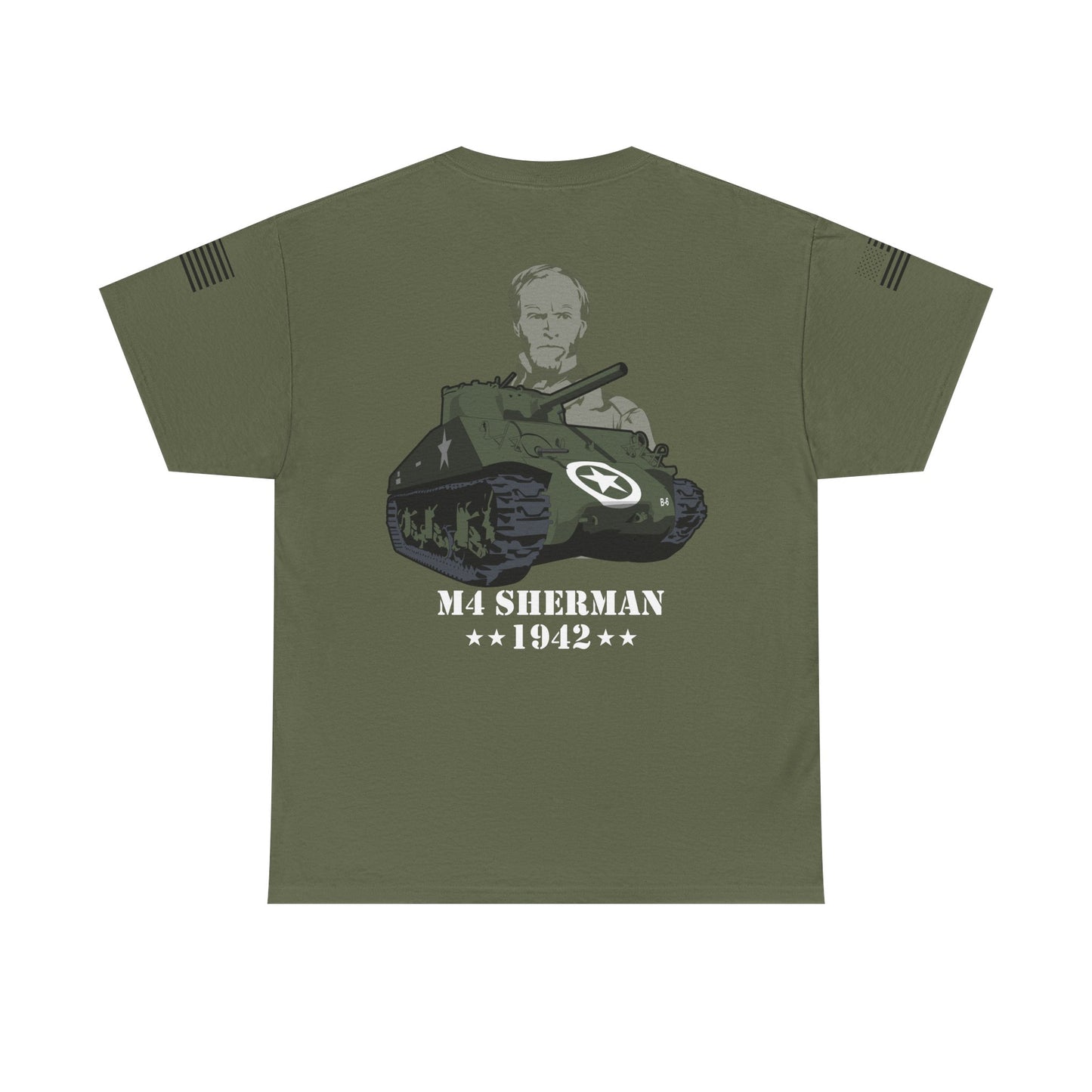 M4 Sherman Tank Vintage Military Tank Back Tee