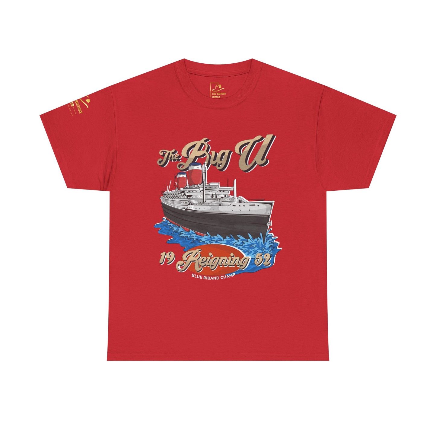 The Big U America's Flagship Tribute tee (Front) - Perfect for Nautical Enthusiasts