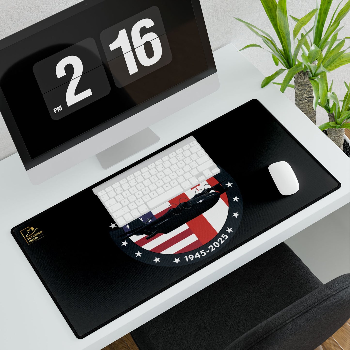 Mars Flying Boat Desk Mat (Black)