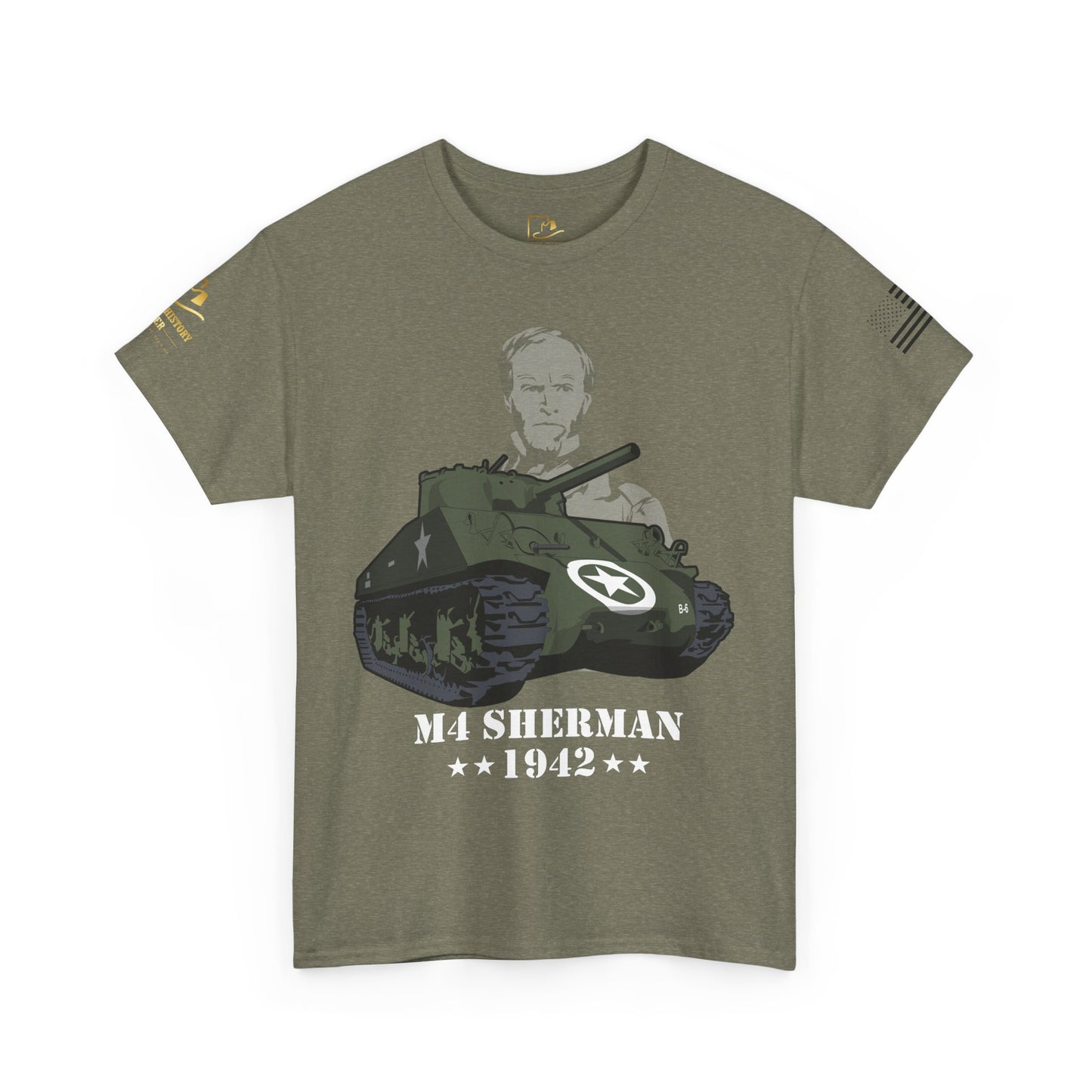 M4 Sherman Tank Vintage Military Tank Front Tee