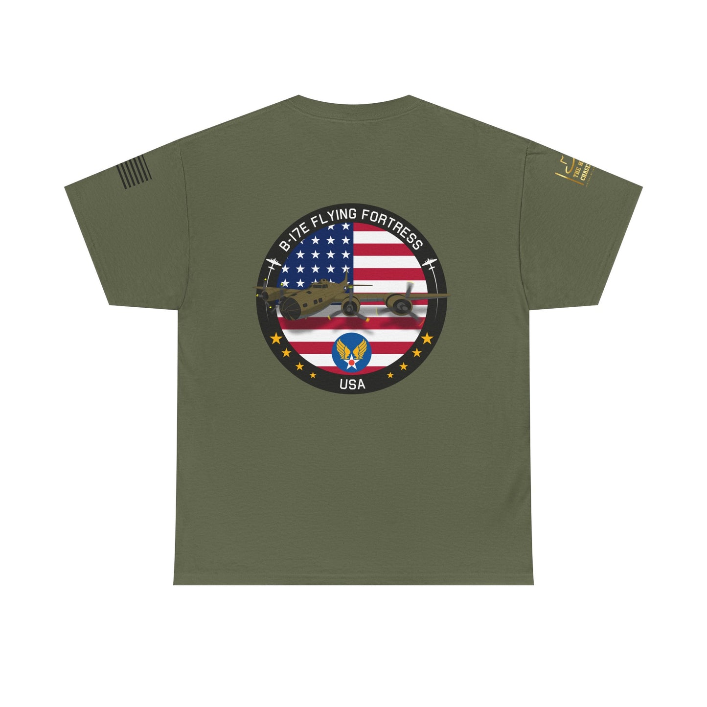 B-17 Flying Fortress Retro USA Military Graphic T-Shirt
