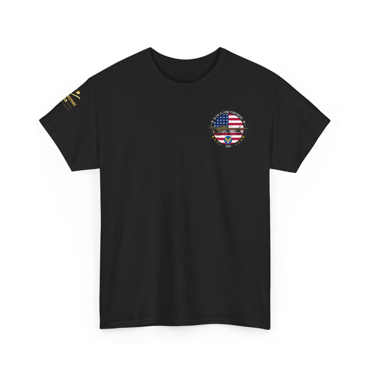 B-17 Flying Fortress Retro USA Military Graphic T-Shirt