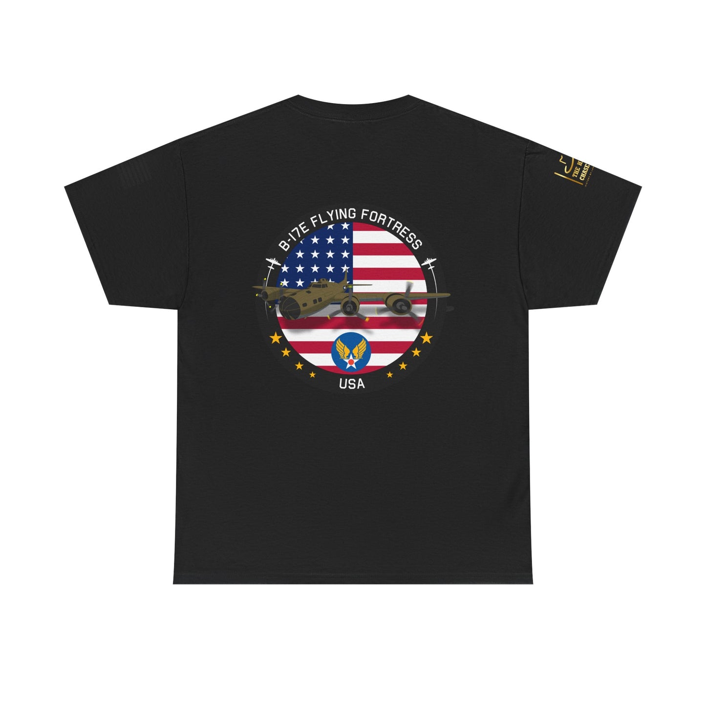 B-17 Flying Fortress Retro USA Military Graphic T-Shirt
