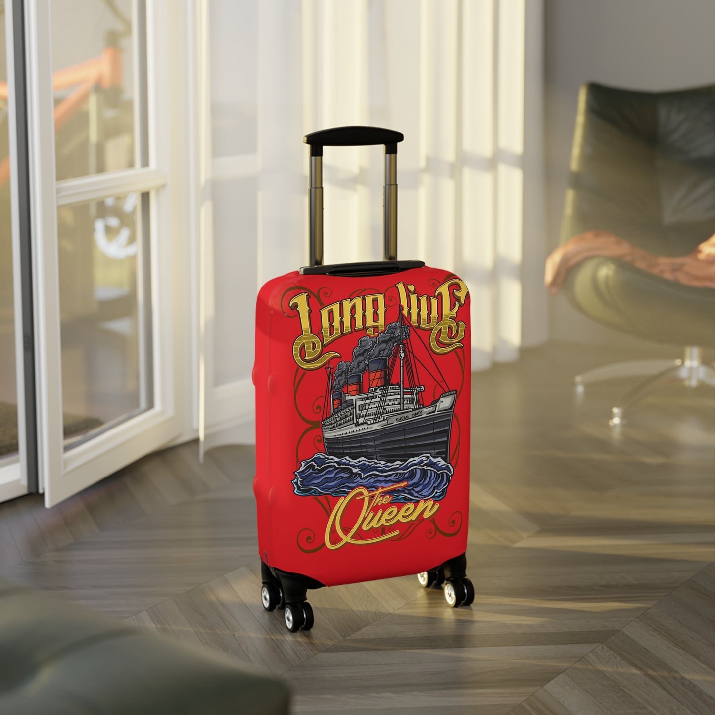 Long Live the Queen Luggage Cover (Red)