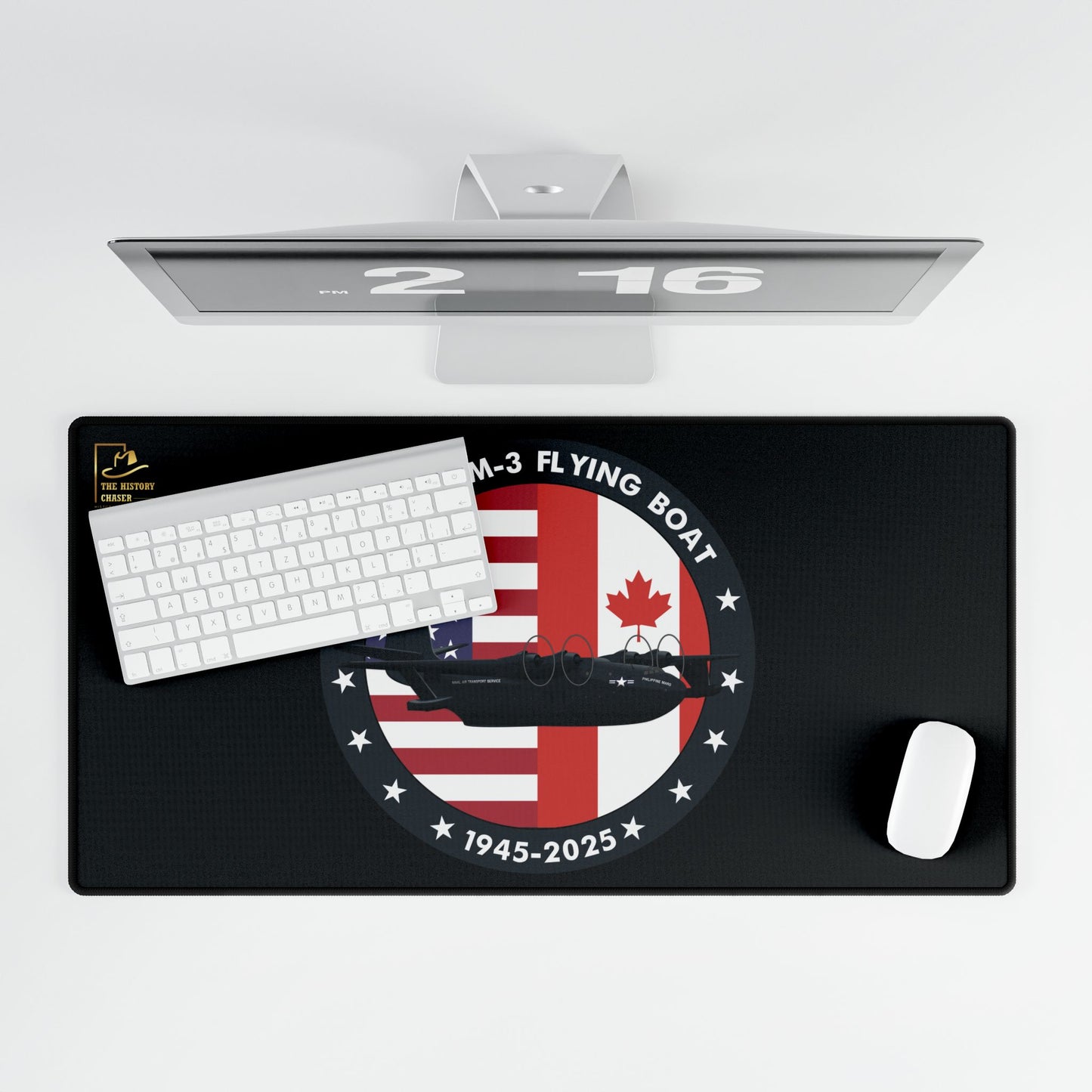 Mars Flying Boat Desk Mat (Black)