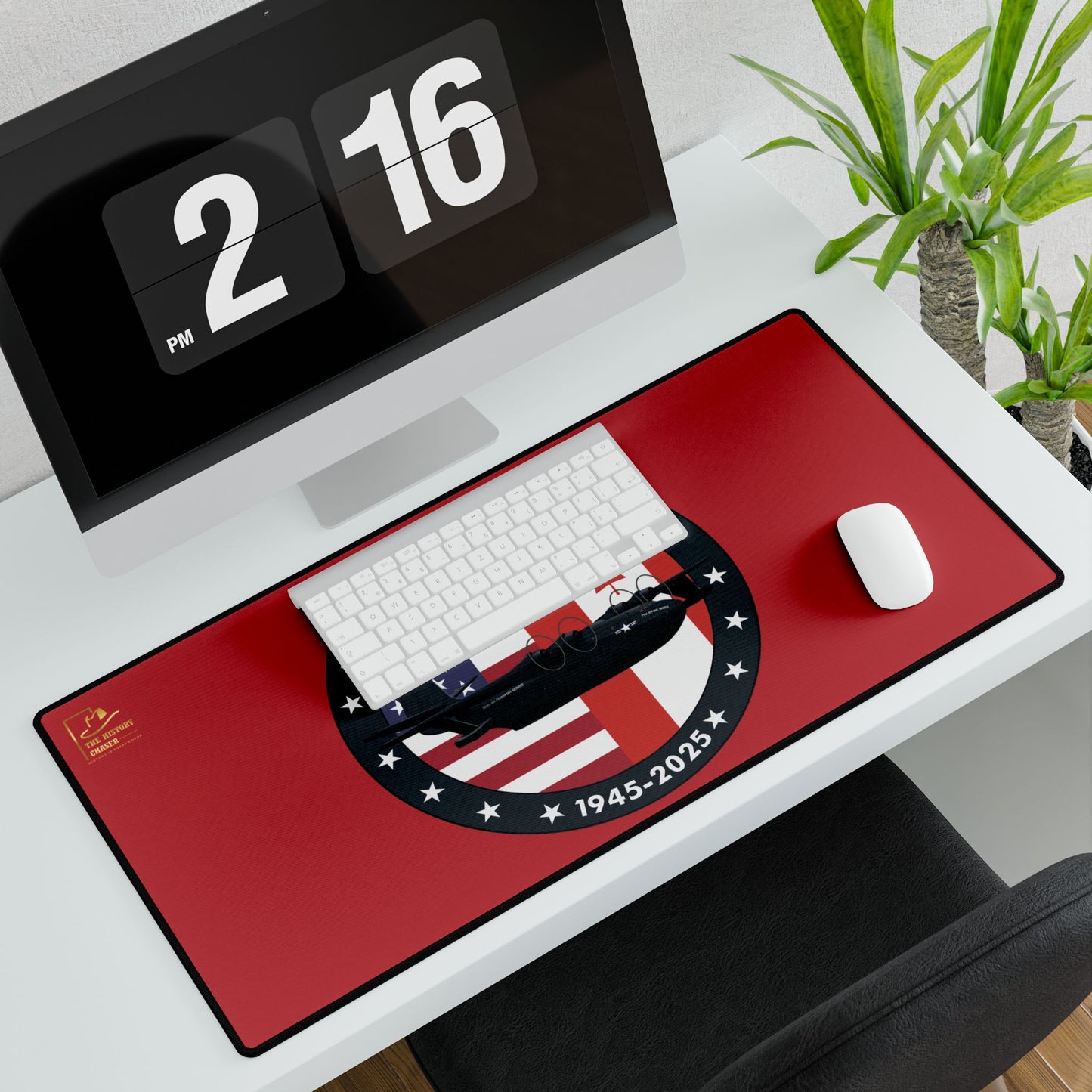 Mars Flying Boat Desk Mat (Red)
