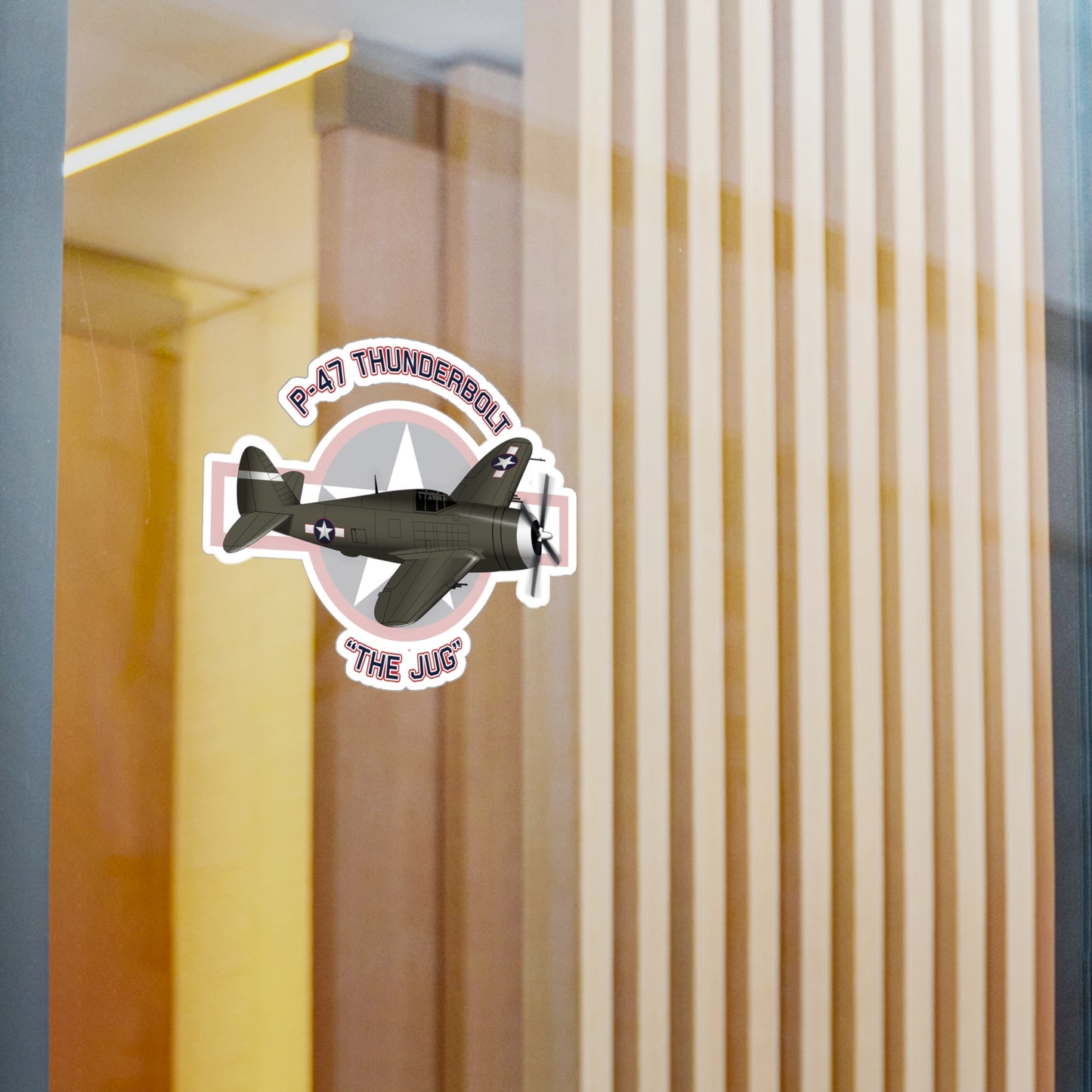 P-47 "The Jug" Kiss-Cut Vinyl Decal | Perfect for Aircraft Enthusiasts, 1945-2024
