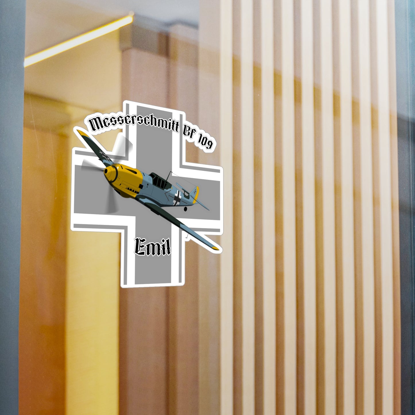 Messerschmitt BF-109 Emil Sticker | Perfect for Aircraft Enthusiasts, 1945-2024