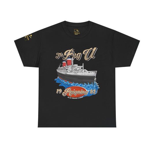 The Big U America's Flagship Tribute tee (Front) - Perfect for Nautical Enthusiasts