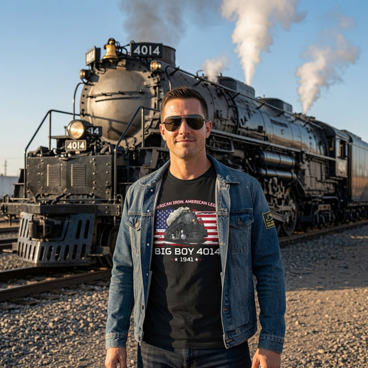 Big Boy 4014 Train Graphic Unisex Heavy Cotton Tee