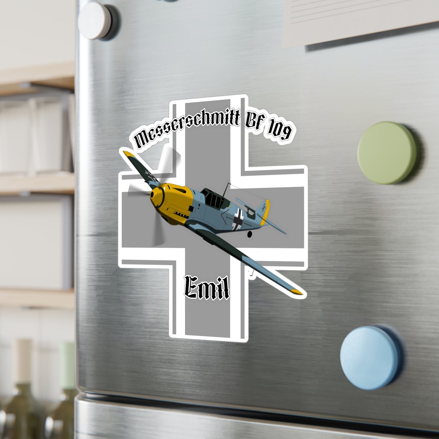 Messerschmitt BF-109 Emil Sticker | Perfect for Aircraft Enthusiasts, 1945-2024