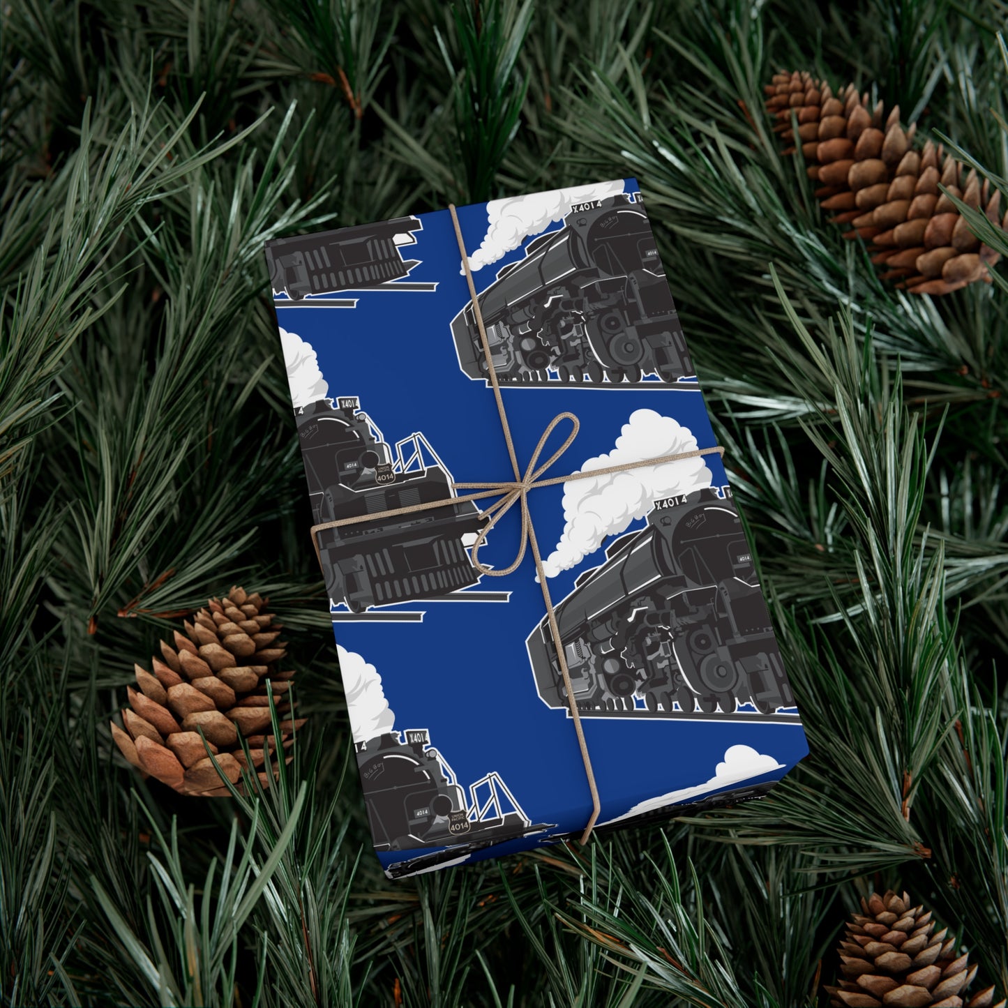 Vintage Train Big Boy Gift Wrap Paper - Perfect for Holidays & Celebrations