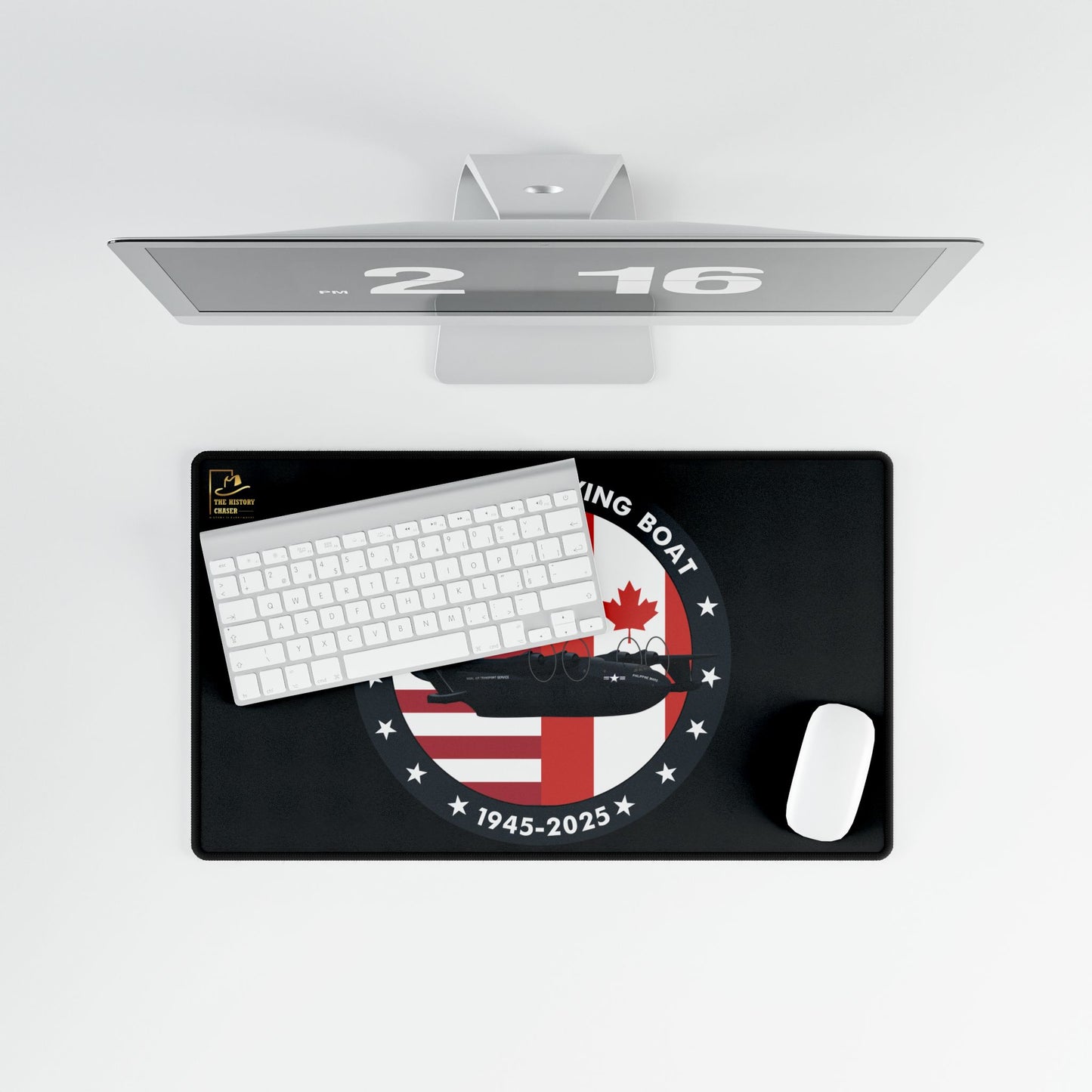 Mars Flying Boat Desk Mat (Blue)