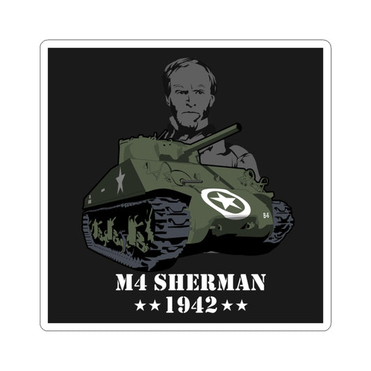 M4 Sherman 1942 Kiss-Cut Stickers - Military Tribute & Vintage Design