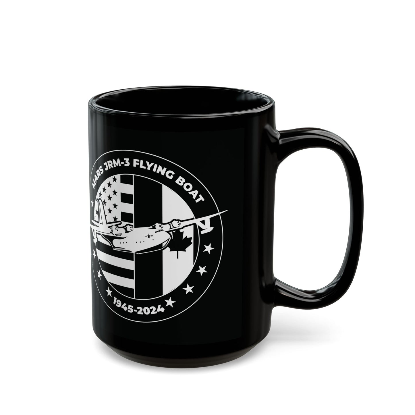 Mars Flying Boat Black Mug (15oz)