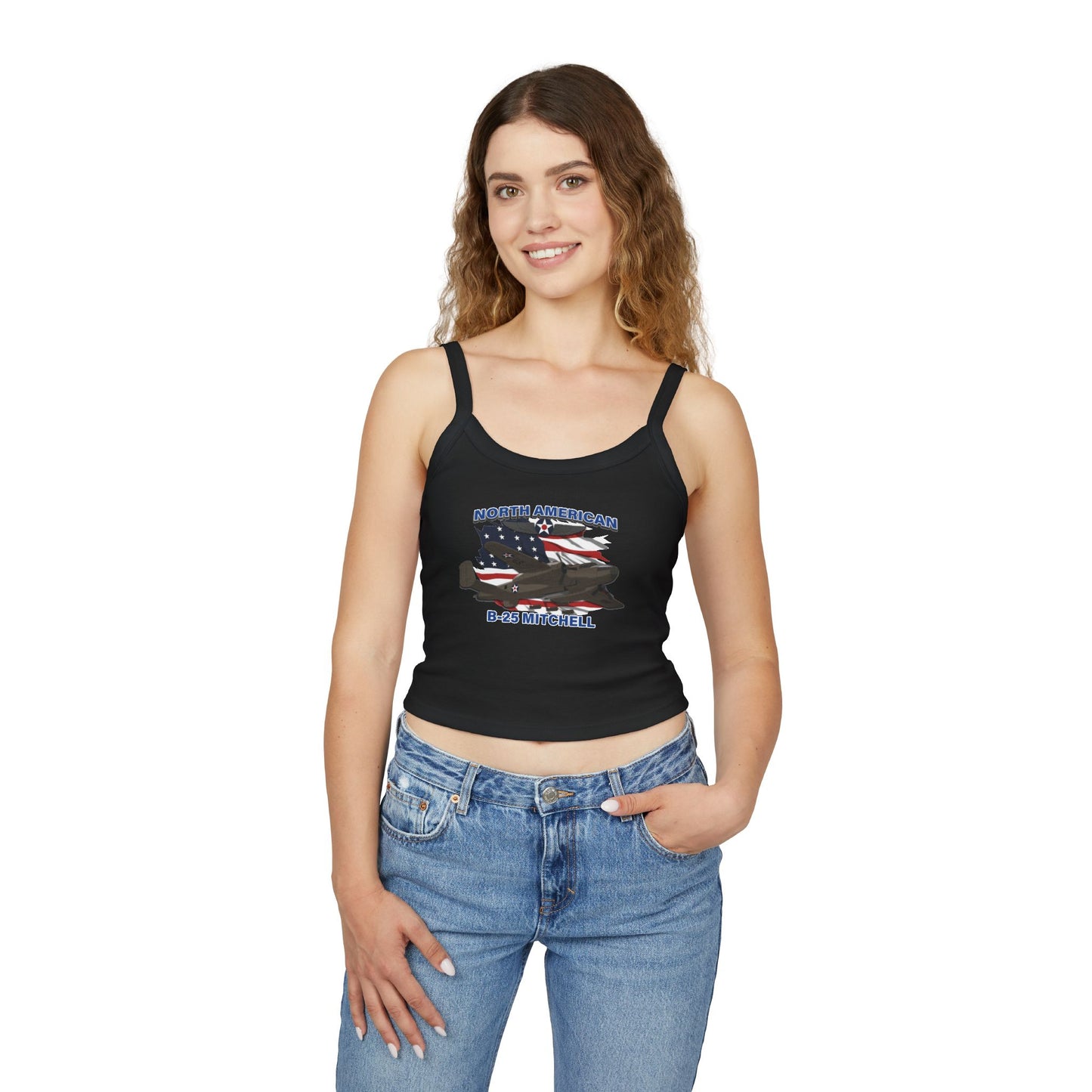 North American B-25 Mitchell Women’s Tank Top – Aviation Heritage Meets Summer Comfort