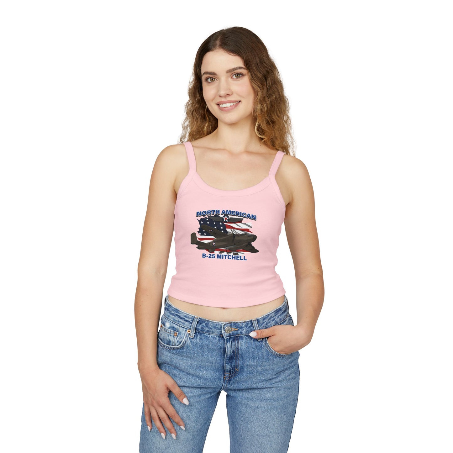 North American B-25 Mitchell Women’s Tank Top – Aviation Heritage Meets Summer Comfort