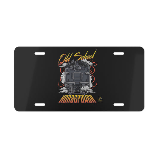 E8 locomotive tribute auto license plate