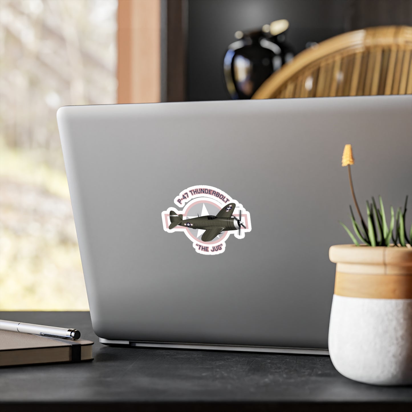 P-47 "The Jug" Kiss-Cut Vinyl Decal | Perfect for Aircraft Enthusiasts, 1945-2024