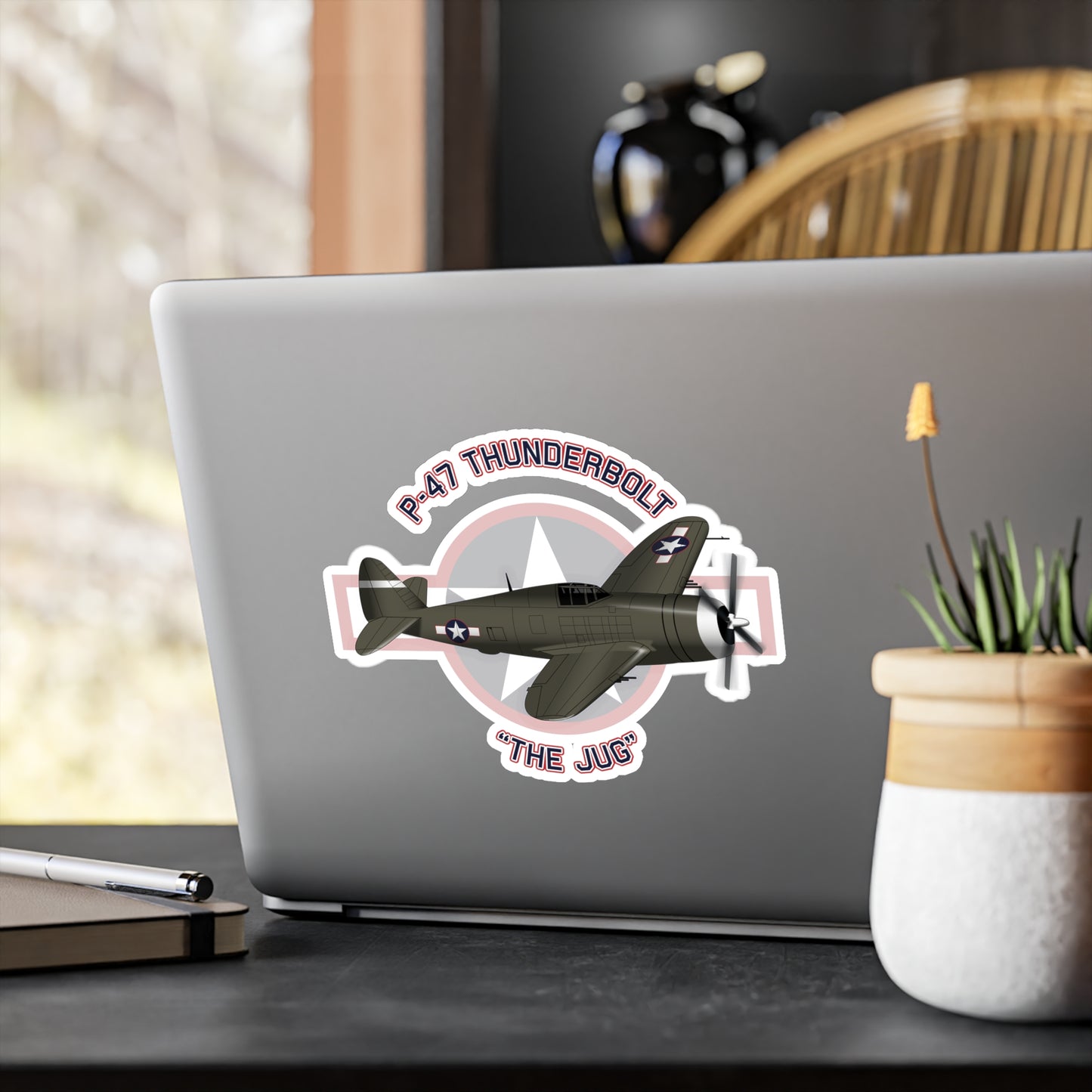 P-47 "The Jug" Kiss-Cut Vinyl Decal | Perfect for Aircraft Enthusiasts, 1945-2024