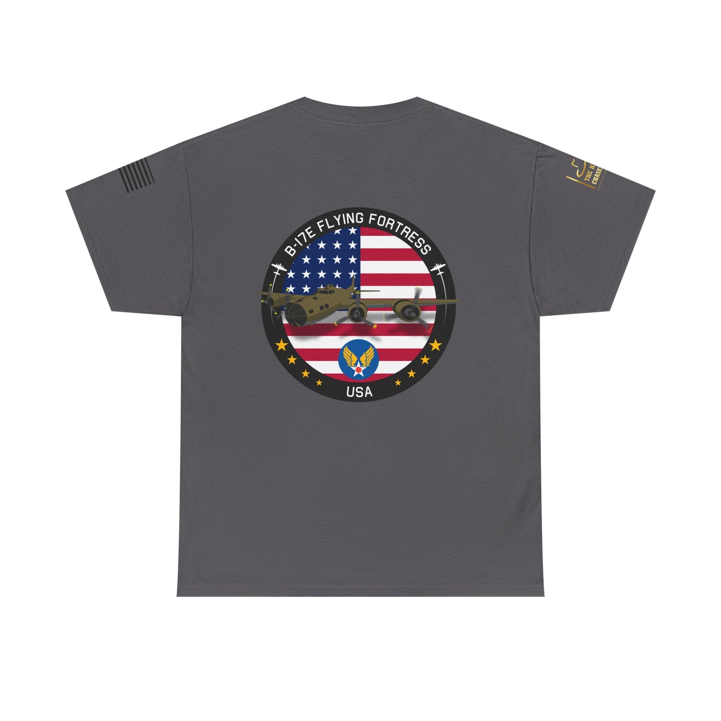 B-17 Flying Fortress Retro USA Military Graphic T-Shirt