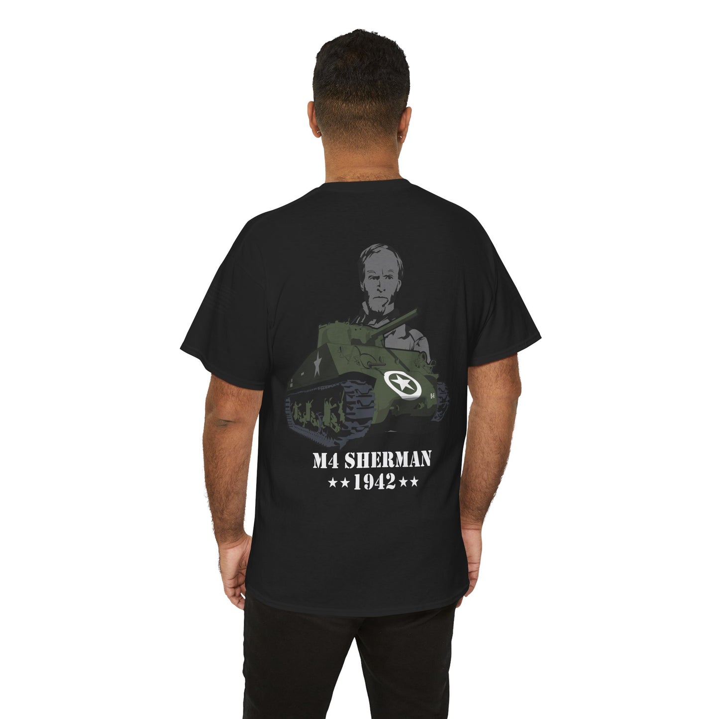 M4 Sherman Tank Vintage Military Tank Back Tee