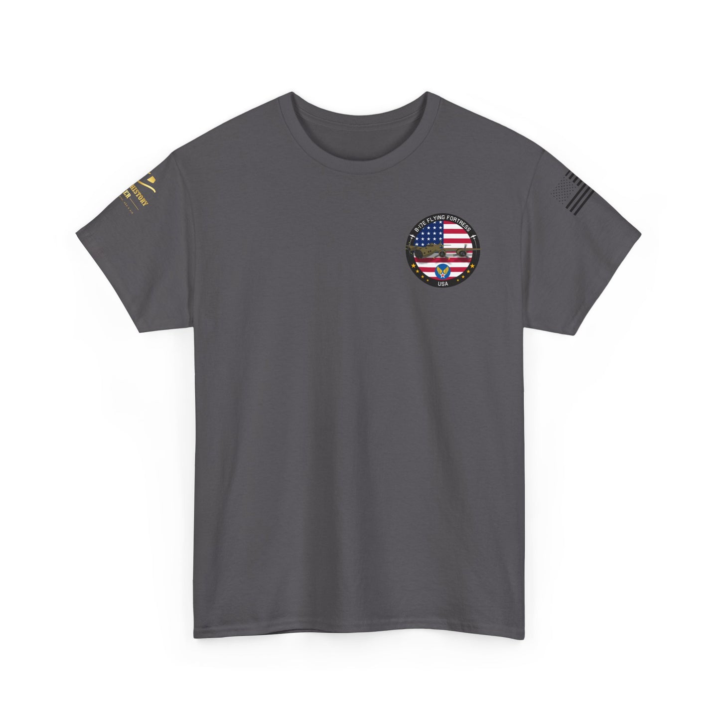 B-17 Flying Fortress Retro USA Military Graphic T-Shirt
