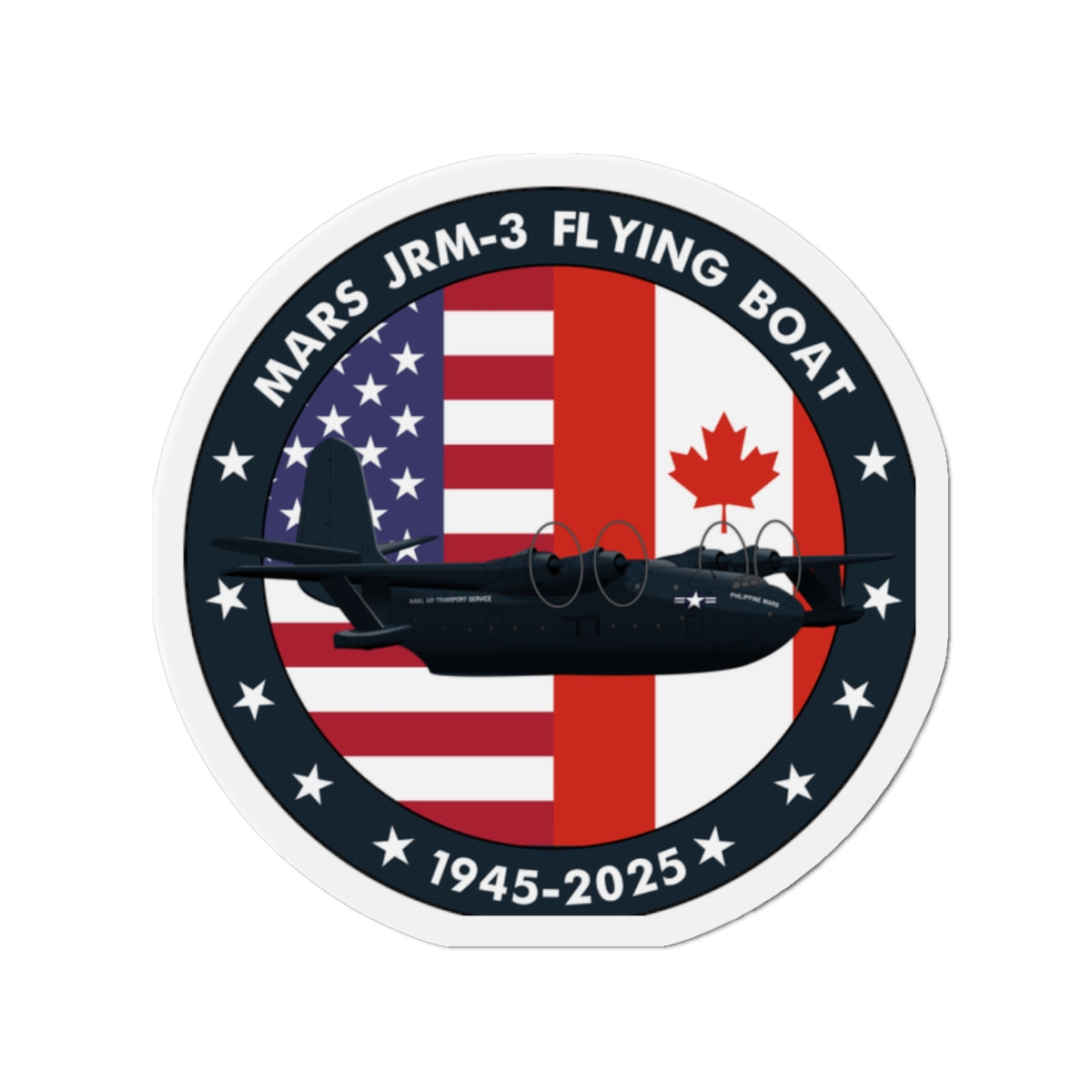 Mars JRM-3 Flying Boat Die-Cut Magnet - 1945-2024 Commemorative Design