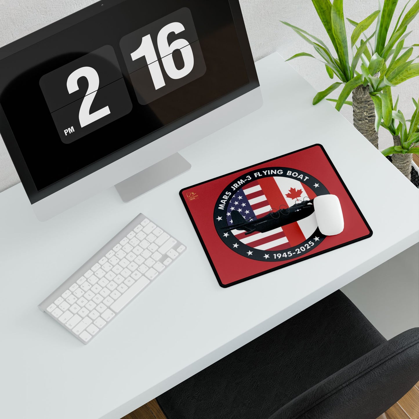 Mars Flying Boat Desk Mat (Red)