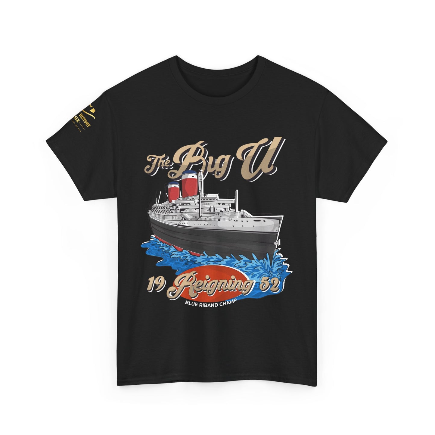 The Big U America's Flagship Tribute tee (Front) - Perfect for Nautical Enthusiasts