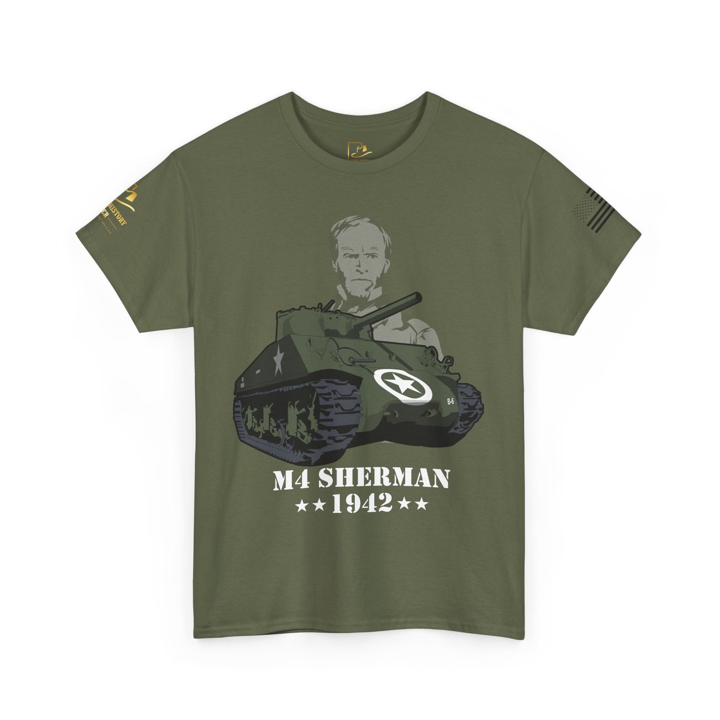 M4 Sherman Tank Vintage Military Tank Front Tee