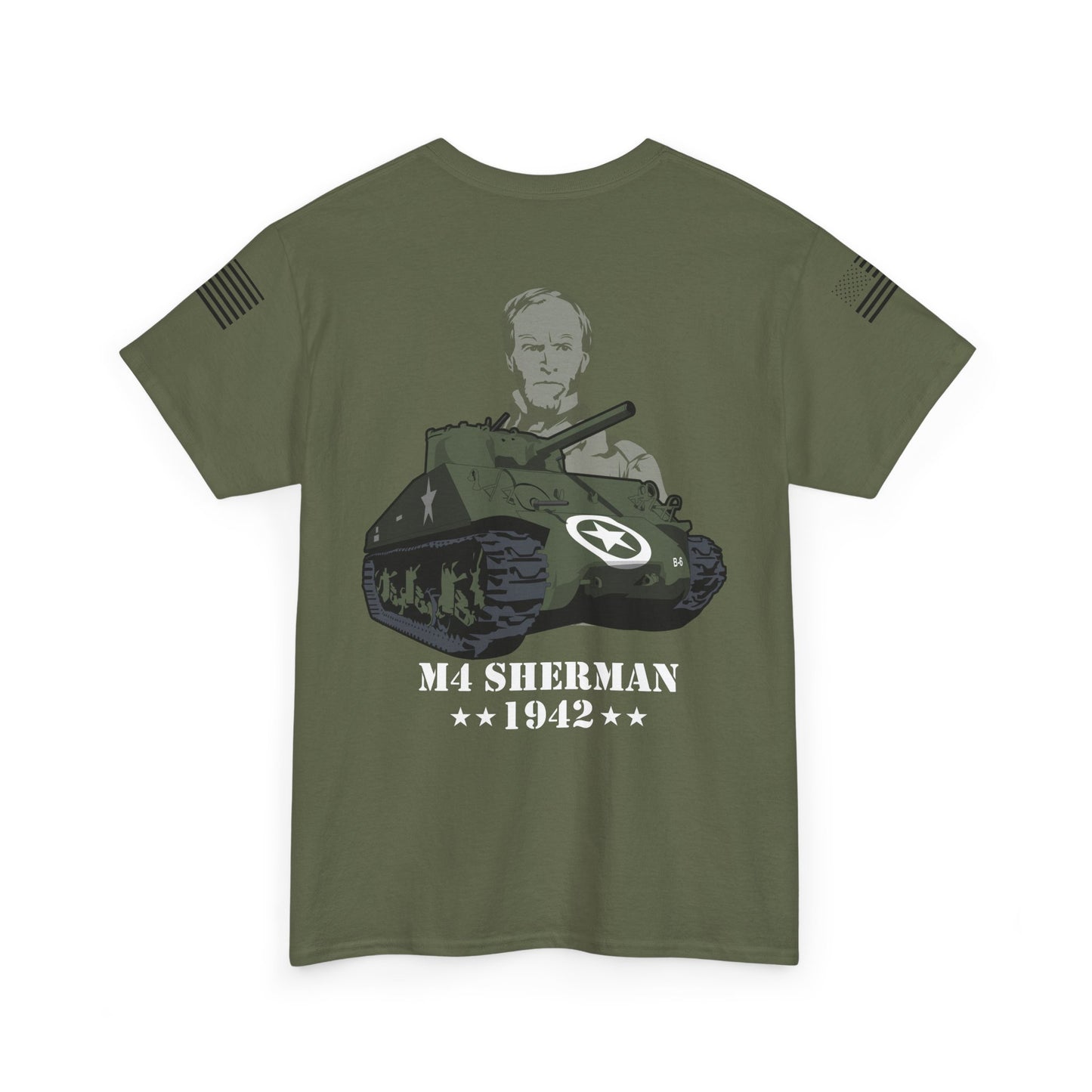 M4 Sherman Tank Vintage Military Tank Back Tee
