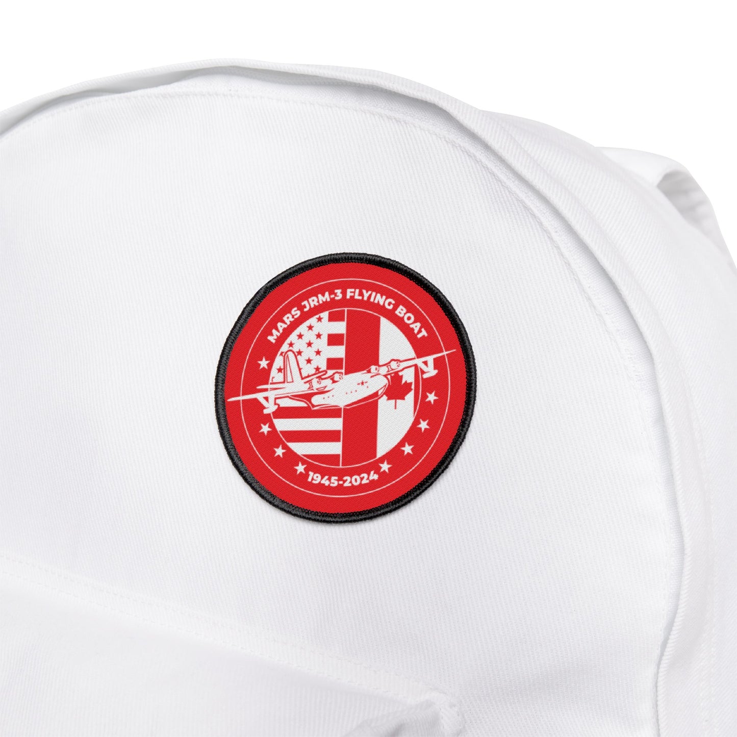 Martin Mars Flying Boat Iron-On (Red) Patch – A Tribute to Aviation’s Legendary Giant