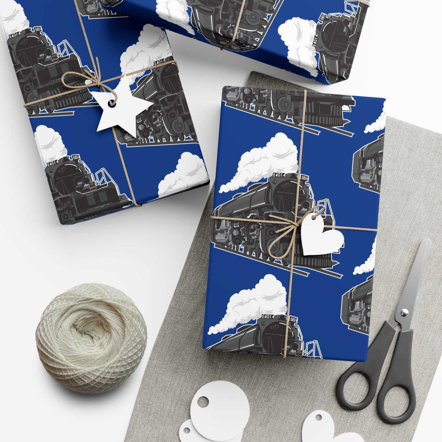 Vintage Train Big Boy Gift Wrap Paper - Perfect for Holidays & Celebrations