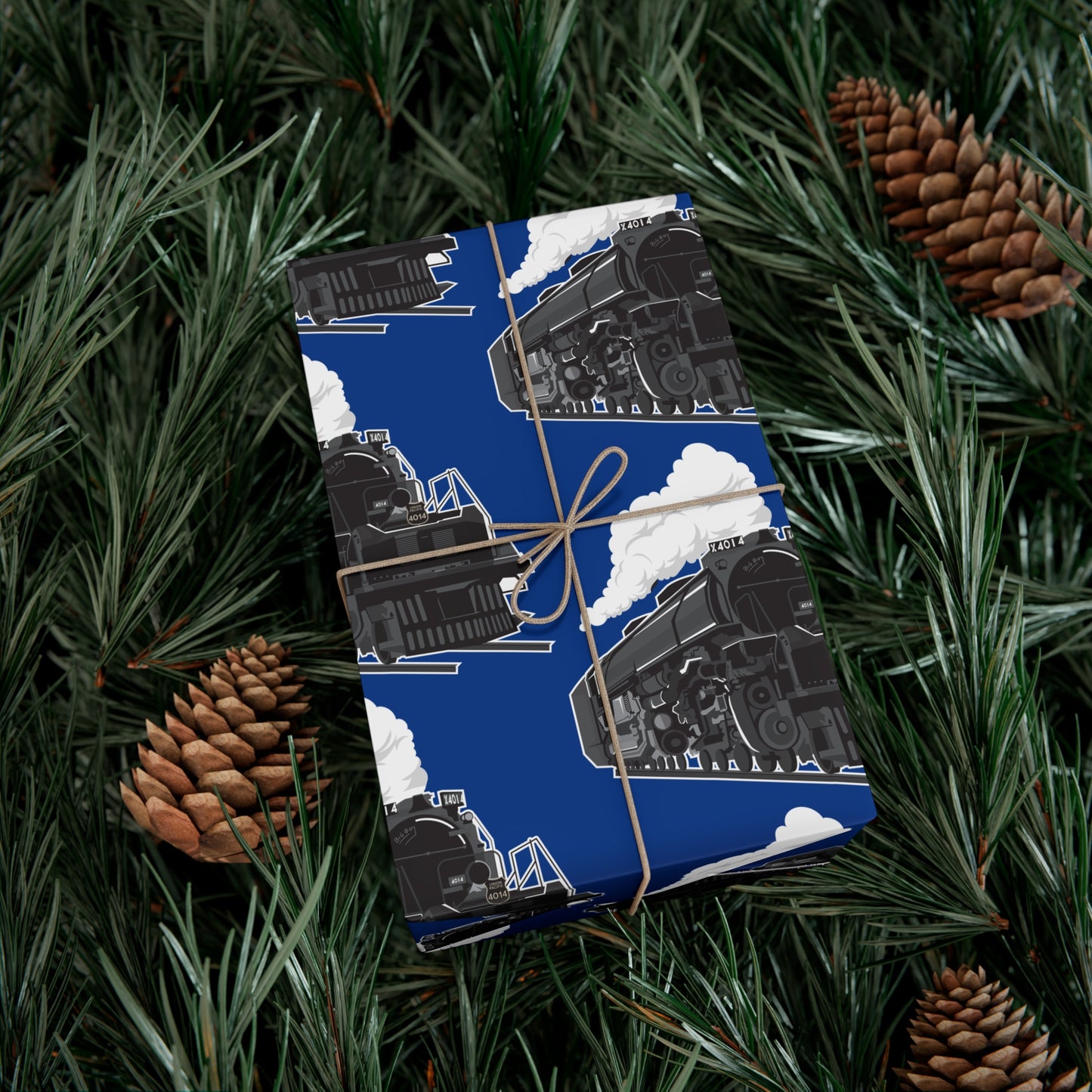 Vintage Train Big Boy Gift Wrap Paper - Perfect for Holidays & Celebrations