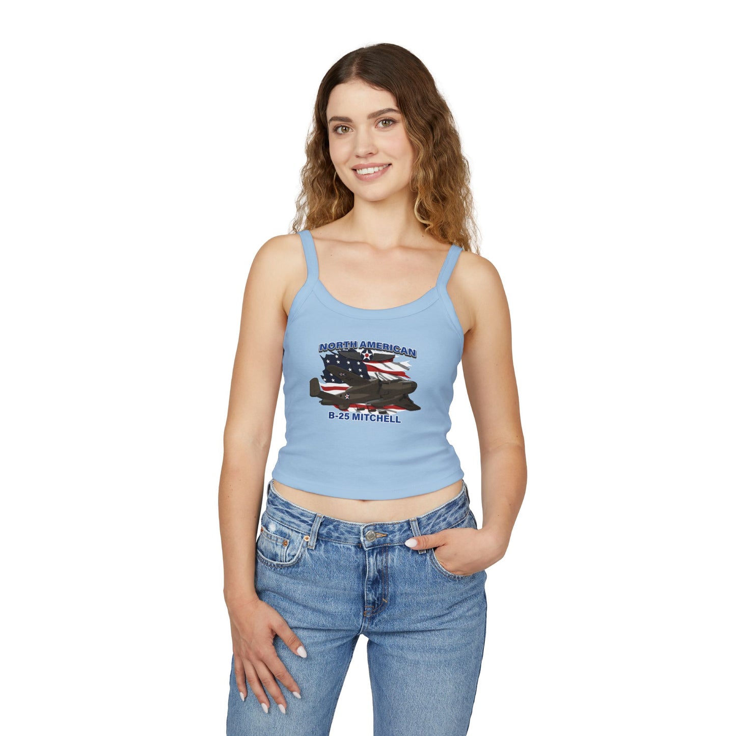 North American B-25 Mitchell Women’s Tank Top – Aviation Heritage Meets Summer Comfort