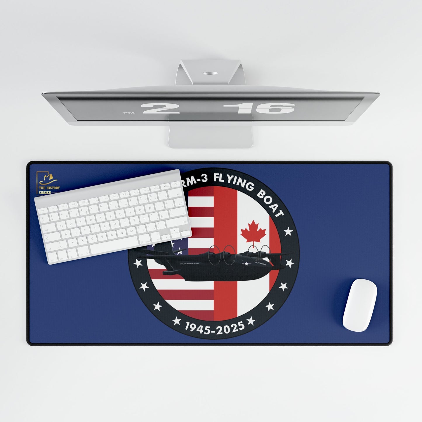 Mars Flying Boat Desk Mat (Blue)